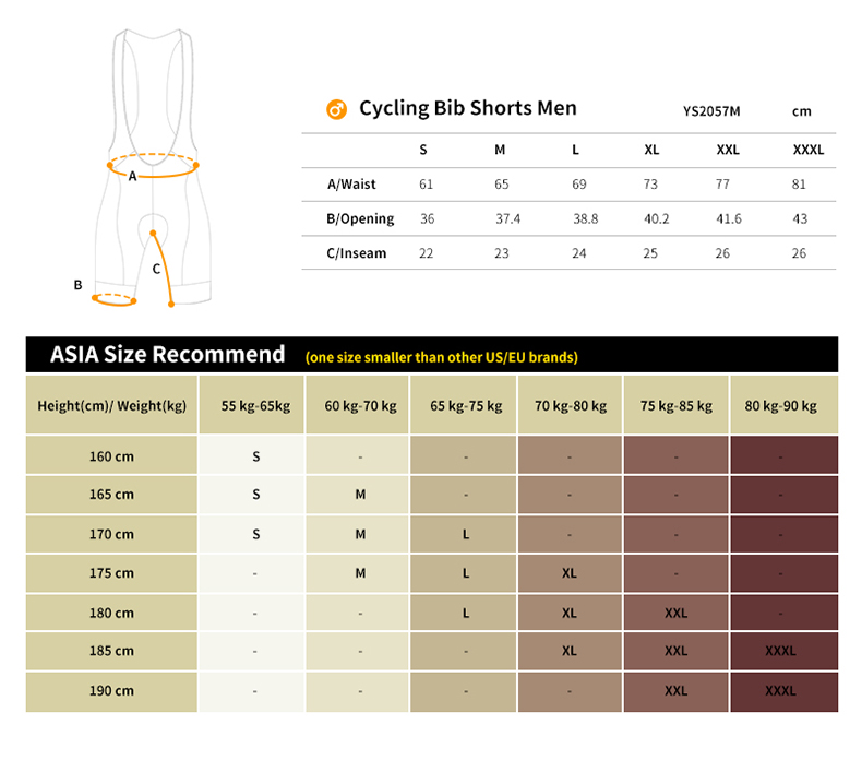 MENS CYCLING BIB SHORTS URBAN EXCOL