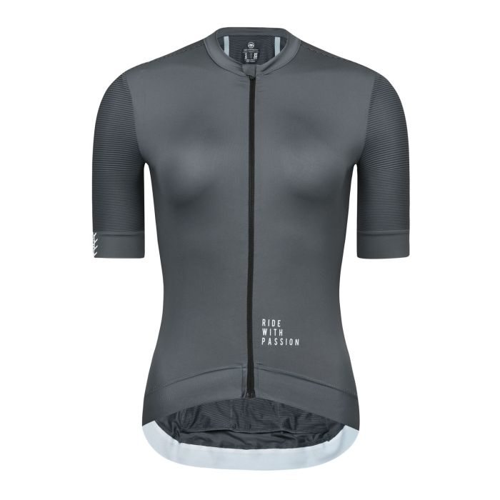 WOMENS SHORT SLEEVE CYCLING JERSEY URBAN TRAVELER MAX GRAY