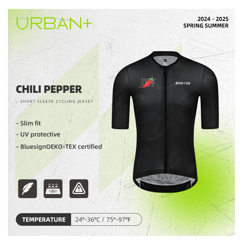 URBAN+ MENS JERSEY CHILI PEPPER BLACK
