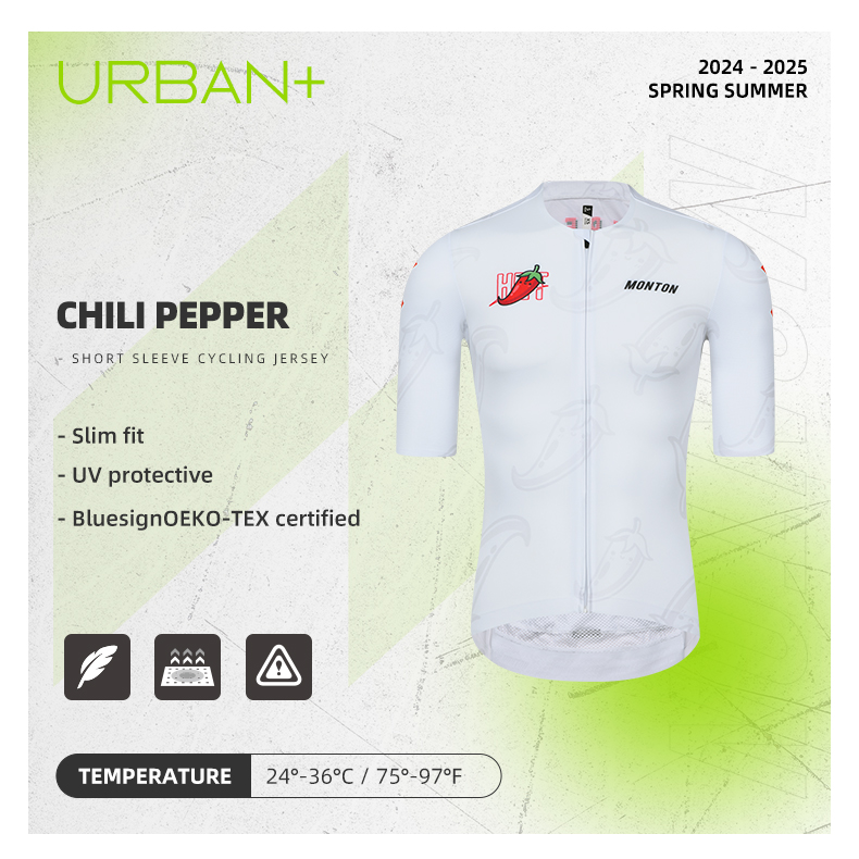 URBAN+ MENS JERSEY CHILI PEPPER WHITE