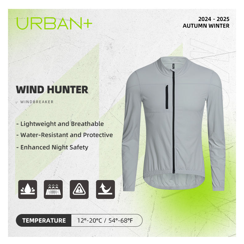 MENS LIGHTWEIGHT JACKET WIND HUNTER PLATINUM GREY