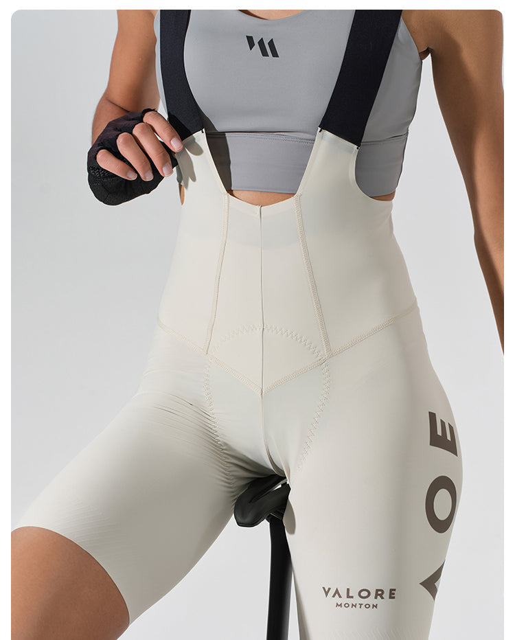 WOMENS BIB SHORTS NUOVA LUNA SERENE KHAKI