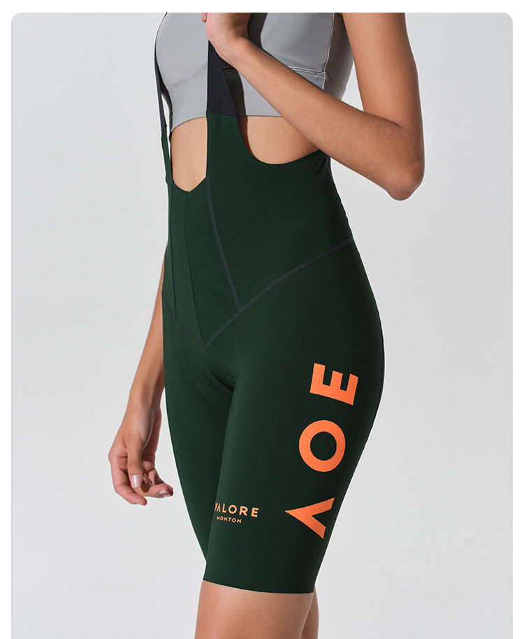 VALORE MONTON WOMENS BIB SHORTS NUOVA LUNA DEEP FOREST GREEN