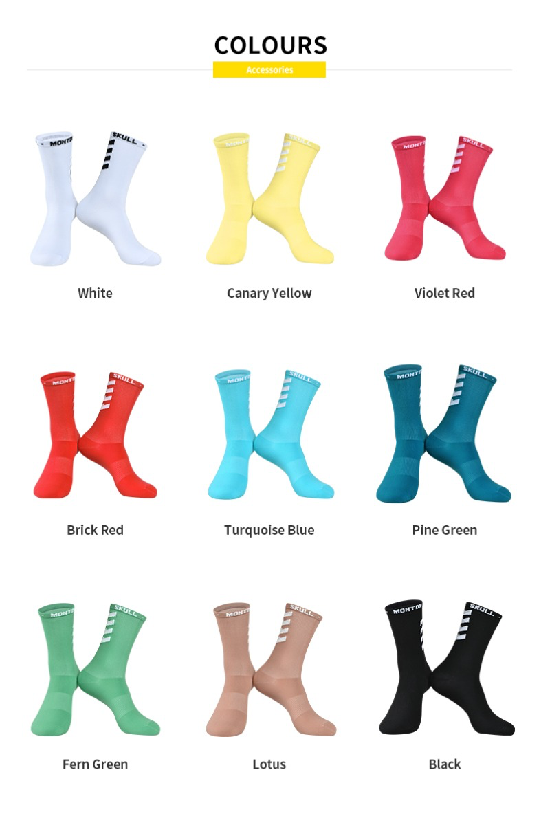 2023 SKULL MONTON WOMEN CYCLING SOCKS HOLIDAY III WHITE