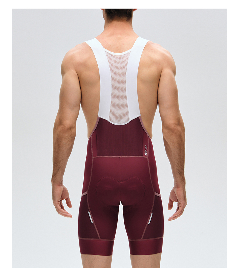 MENS BIB SHORTS CHASESUMMER BURGUNDY RED