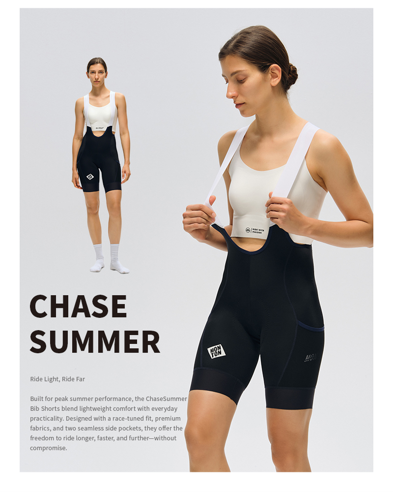 WOMENS BIB SHORTS CHASESUMMER BLACK