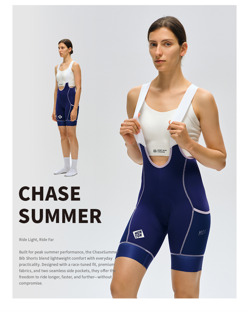 WOMENS BIB SHORTS CHASESUMMER LAPIS BLUE