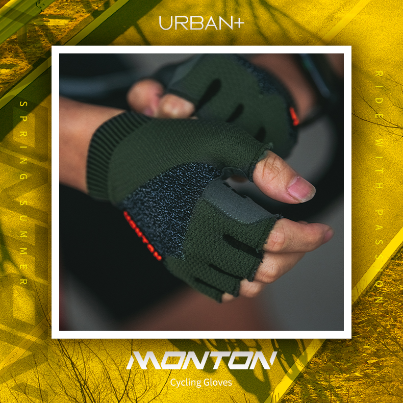 CYCLING GLOVES HALF FINGER KUFEN GREEN