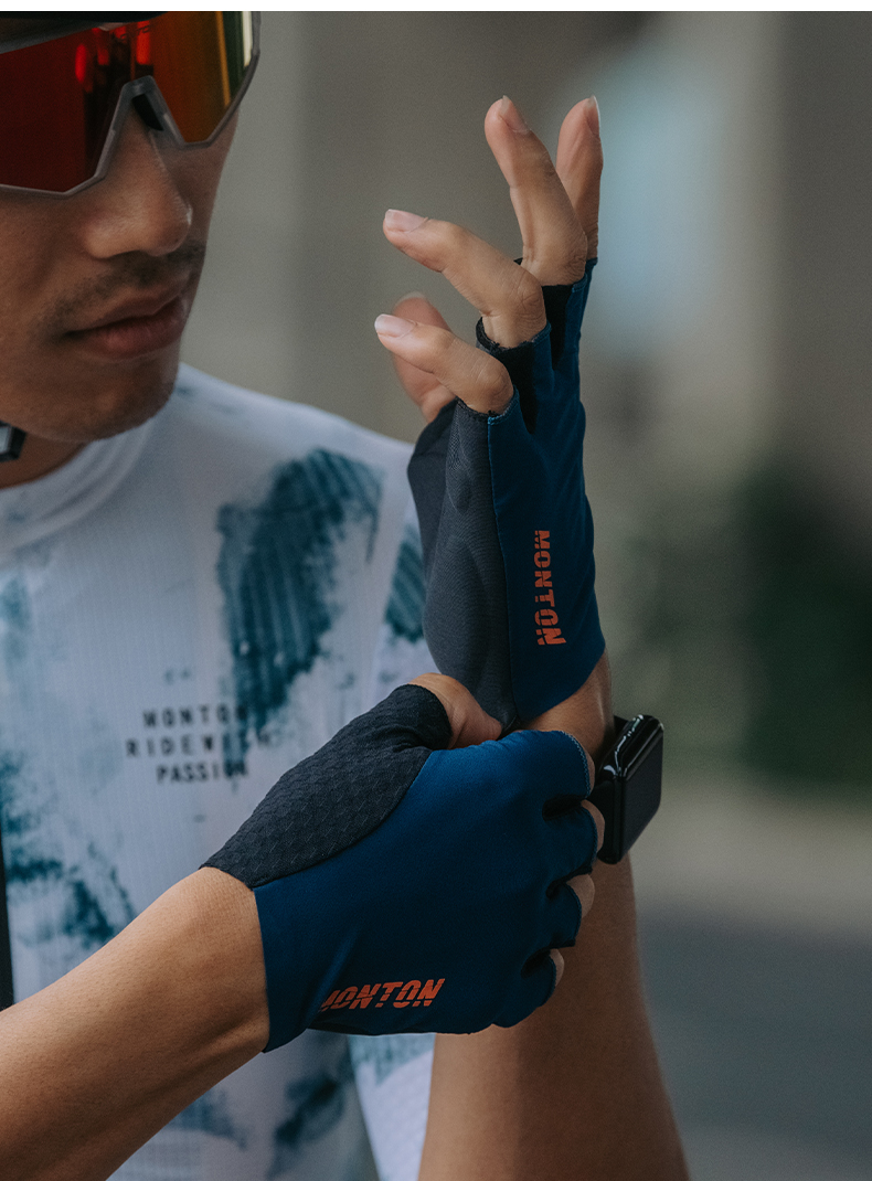 CYCLING GLOVES HALF FINGER SHADOW BLUE