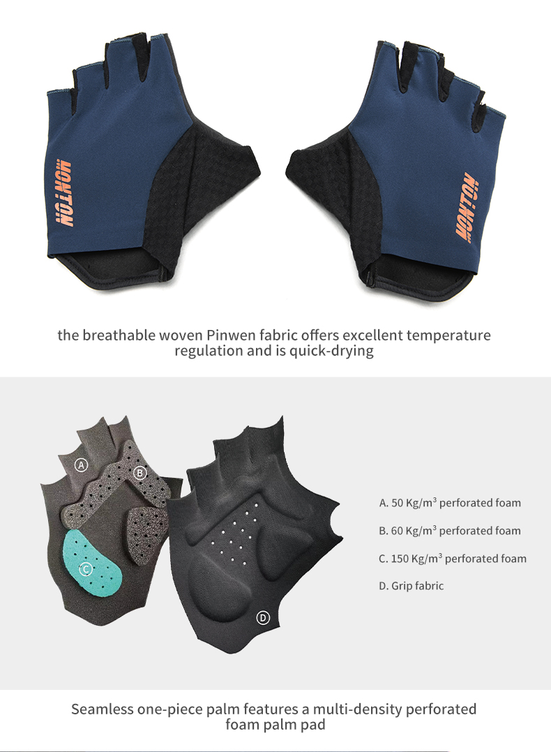 CYCLING GLOVES HALF FINGER SHADOW BLUE