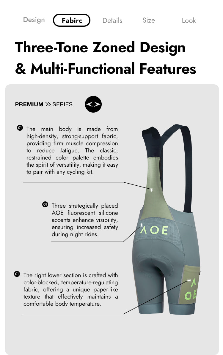 MENS BIB SHORTS STRAORDINARIO MISTY GREEN