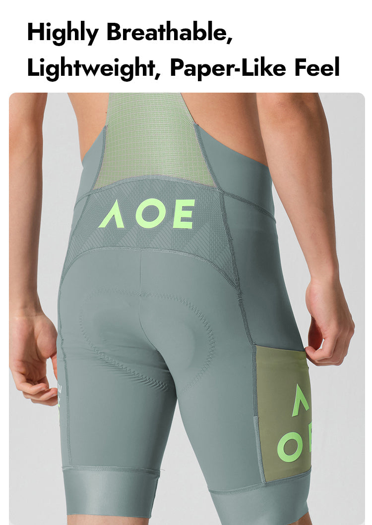 MENS BIB SHORTS STRAORDINARIO MISTY GREEN