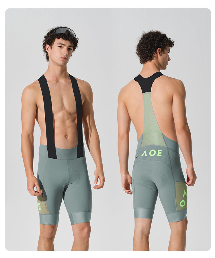 MENS BIB SHORTS STRAORDINARIO MISTY GREEN