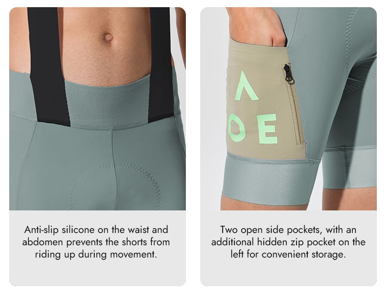 MENS BIB SHORTS STRAORDINARIO MISTY GREEN