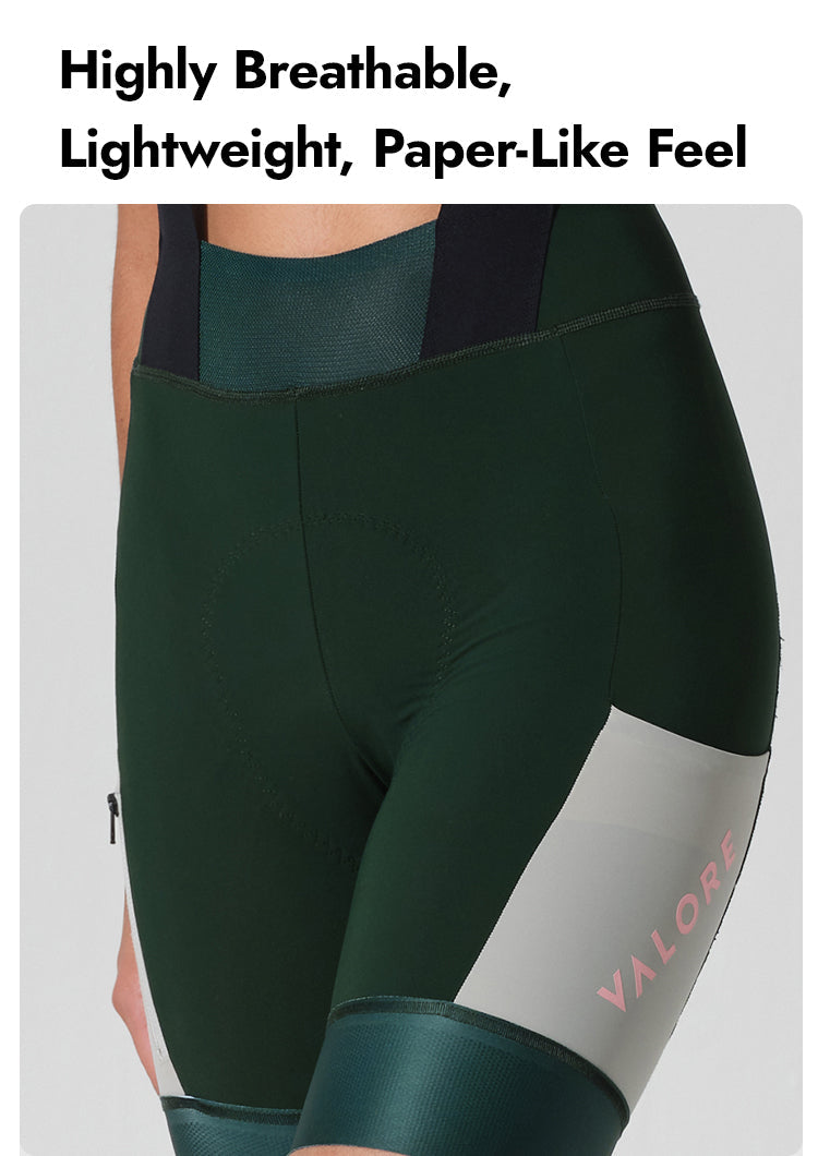 WOMENS BIB SHORTS STRAORDINARIO DEEP FOREST GREEN