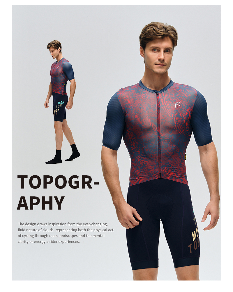MENS JERSEY TOPOGRAPHY – CRIMSON NAVY