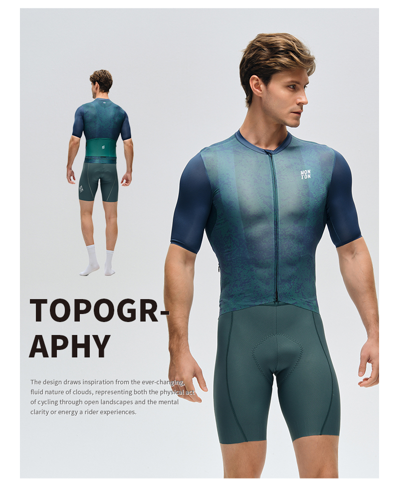 MENS JERSEY TOPOGRAPHY – FOREST BLUE