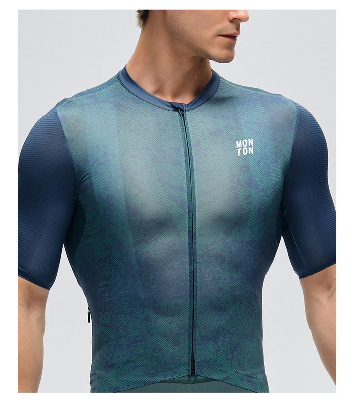 MENS JERSEY TOPOGRAPHY – FOREST BLUE