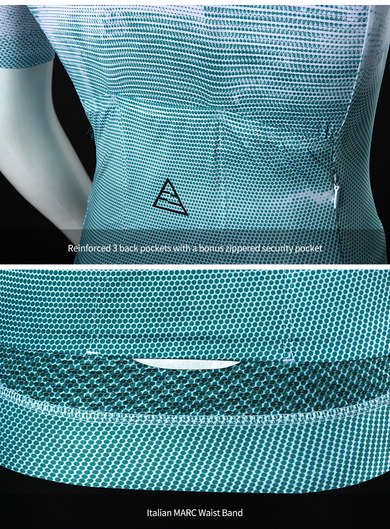 SHORT SLEEVE CYCLING JERSEY BEACH AQUA