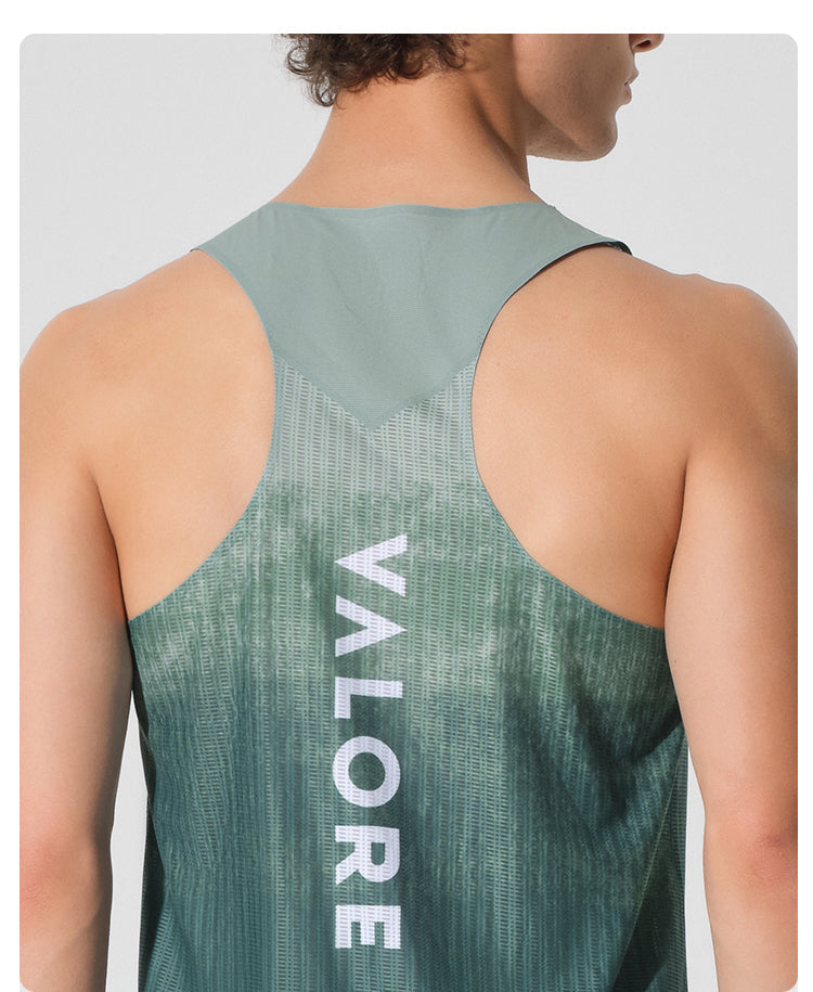 RUNNING SINGLET TERRA GRADIENT FOREST SAGE