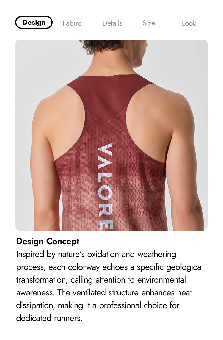 RUNNING SINGLET TERRA GRADIENT SUNSET CLAY