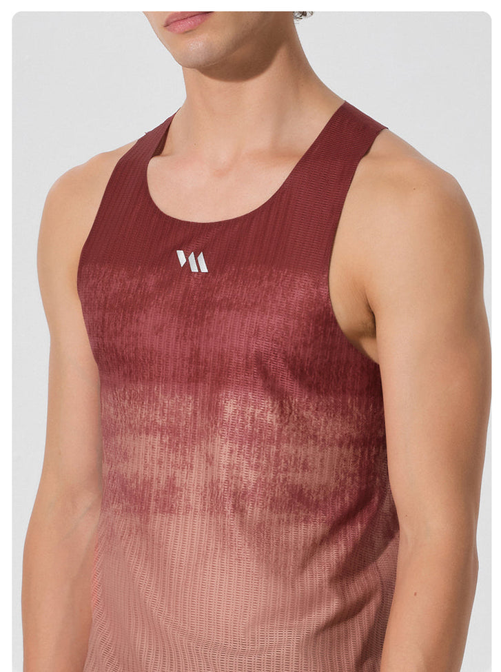 RUNNING SINGLET TERRA GRADIENT SUNSET CLAY