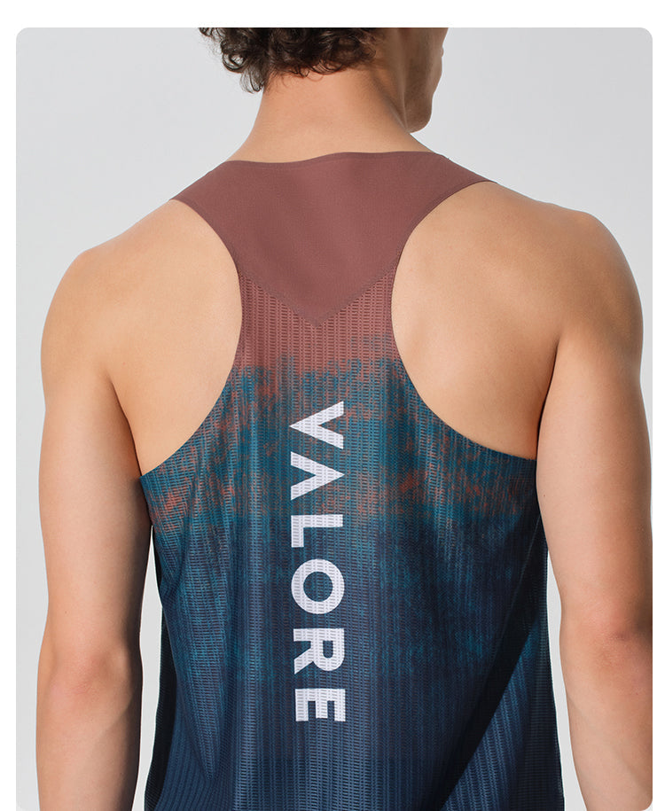 RUNNING SINGLET TERRA GRADIENT OCEAN RUST