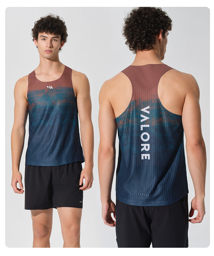 RUNNING SINGLET TERRA GRADIENT OCEAN RUST