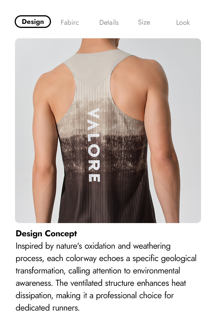 RUNNING SINGLET TERRA GRADIENT DESERT SAND