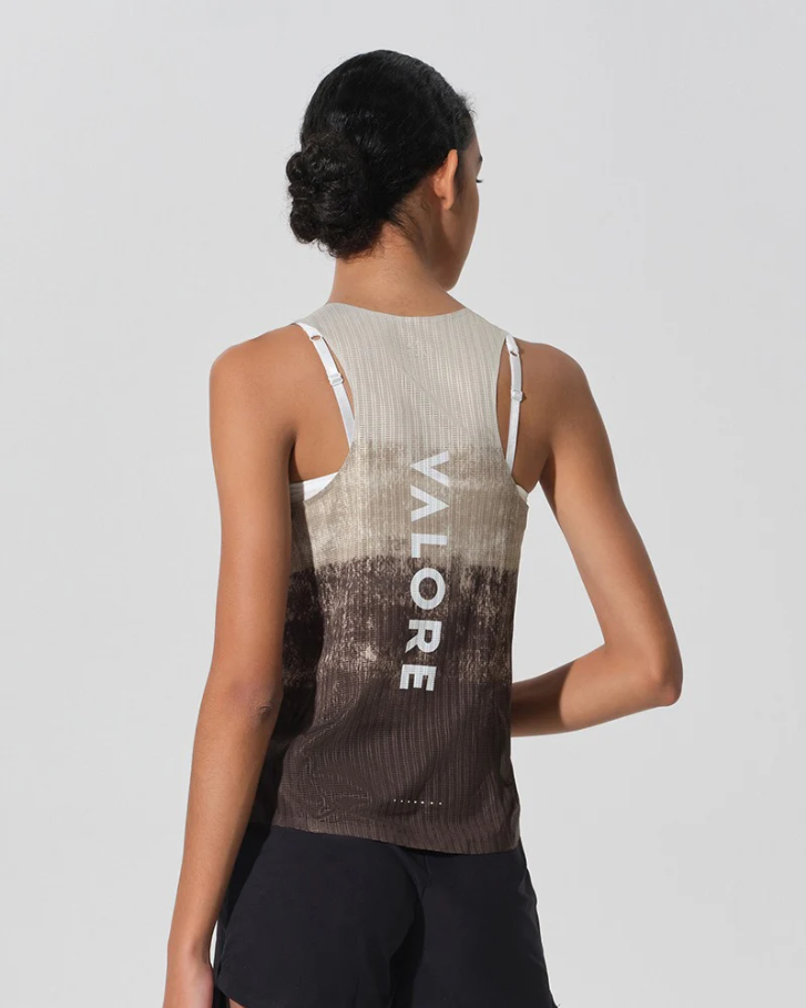 WOMENS RUNNING SINGLET TERRA GRADIENT DESERT SAND