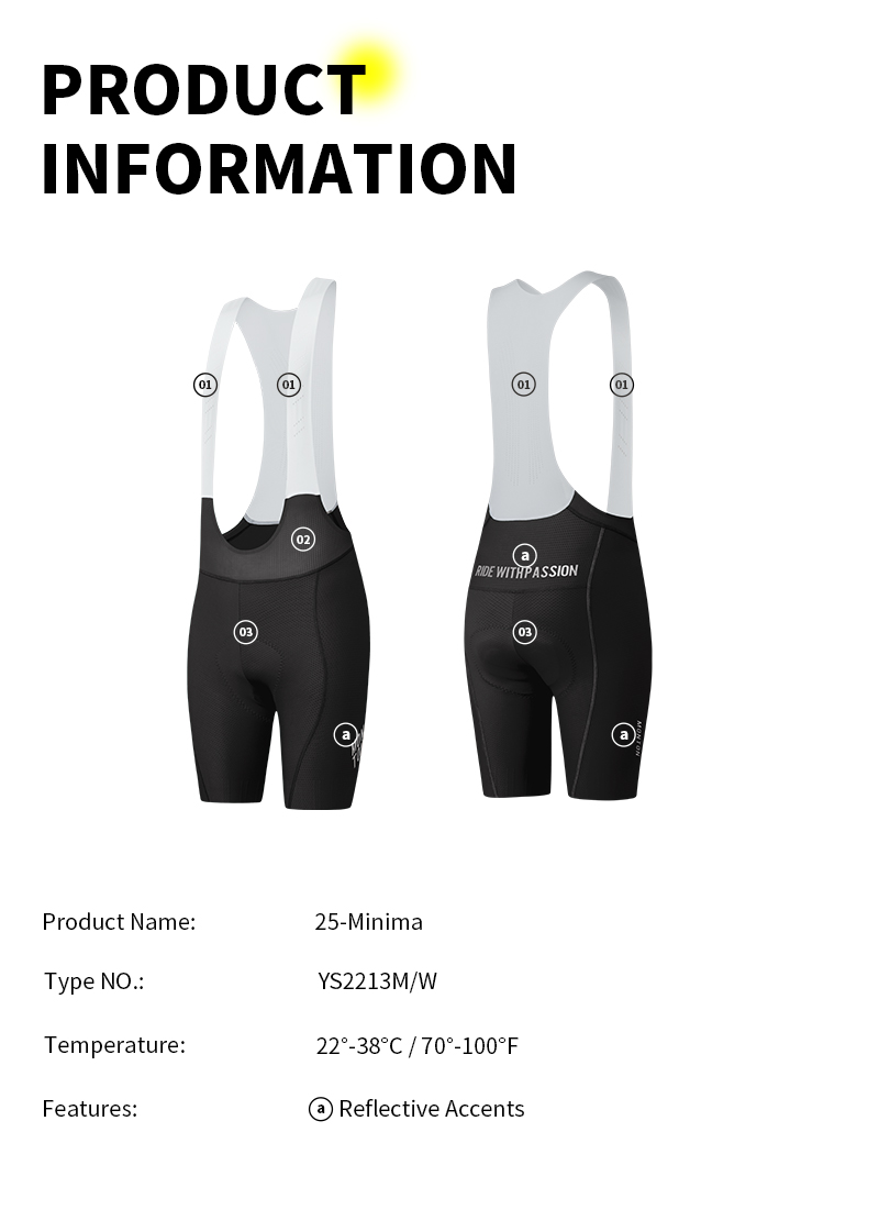MENS BIB SHORTS 25-MINIMA BLACK GREY