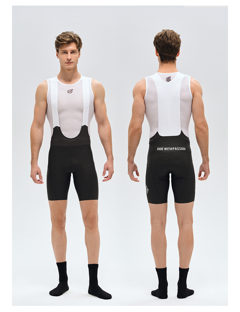 MENS BIB SHORTS 25-MINIMA BLACK GREY
