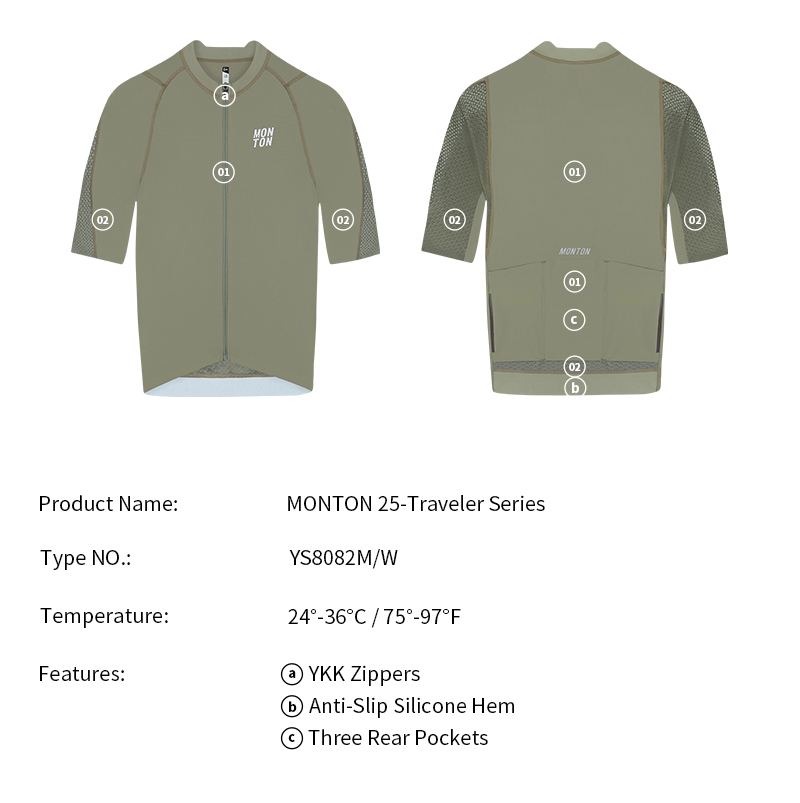 MENS JERSEY 25-TRAVELER MOSS GREY