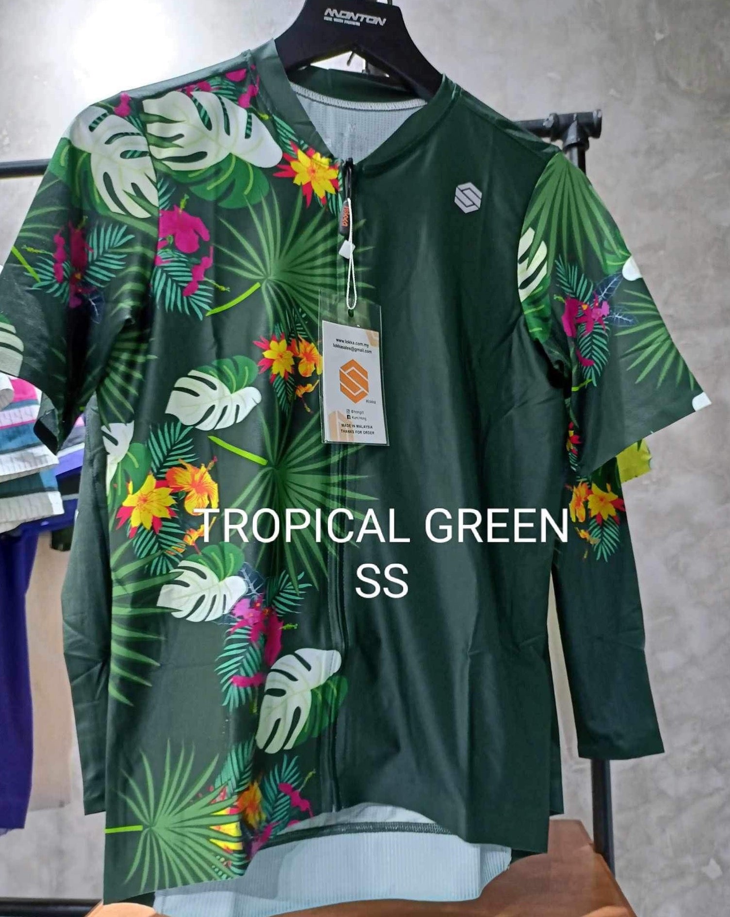 LOKKA TROPICAL GREEN SHORTSLEEVE JERSEY