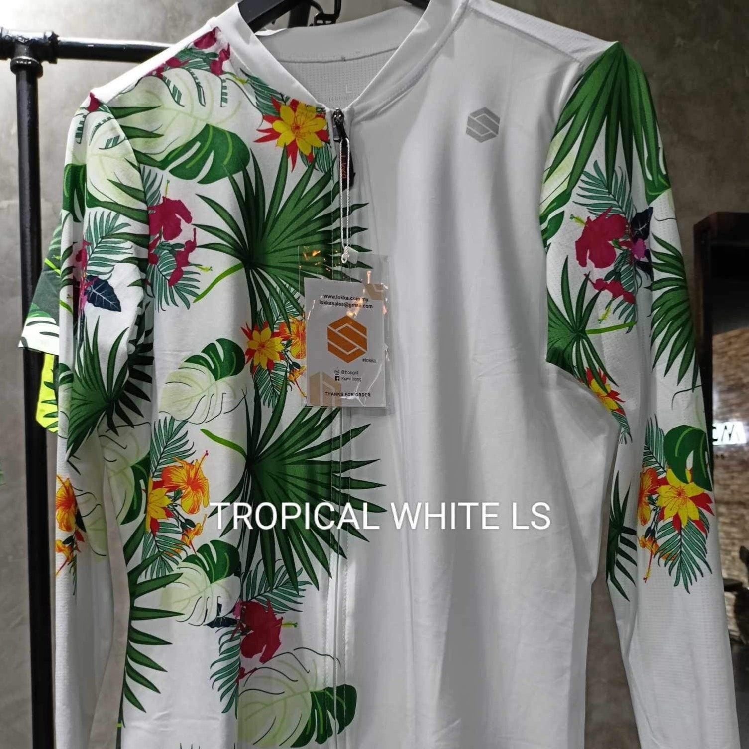 LOKKA TROPICAL WHITE LONGSLEEVE JERSEY