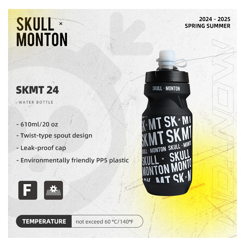 610ML WATER BOTTLE SKMT 24 BLACK