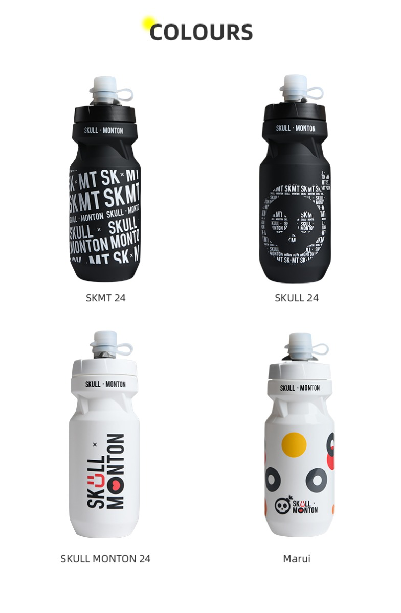 610ML WATER BOTTLE SKULL MONTON 24 WHITE