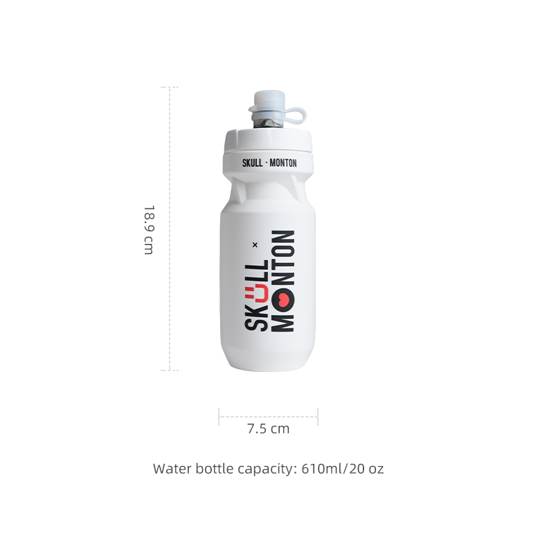 610ML WATER BOTTLE SKULL MONTON 24 WHITE