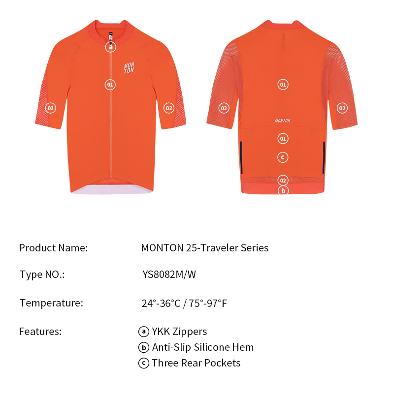 MENS JERSEY 25-TRAVELER NASTURTIUM ORANGE