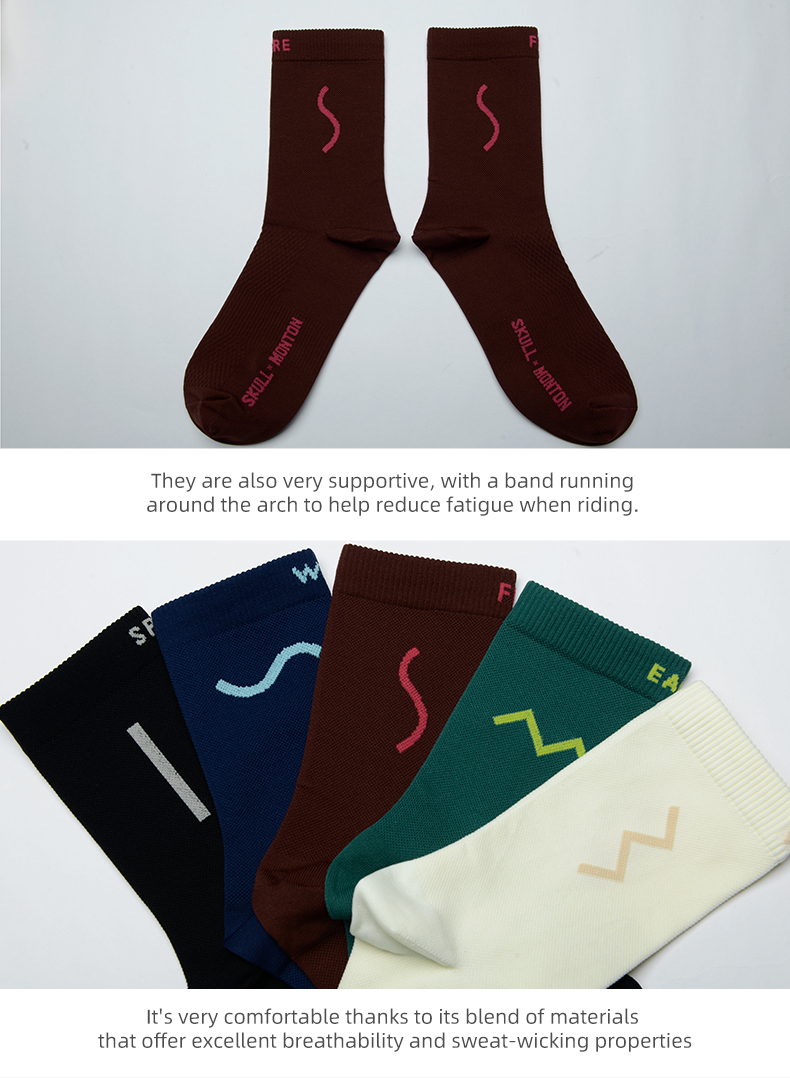 SKULL MONTON CYCLING SOCKS 24-FIRE WOMEN
