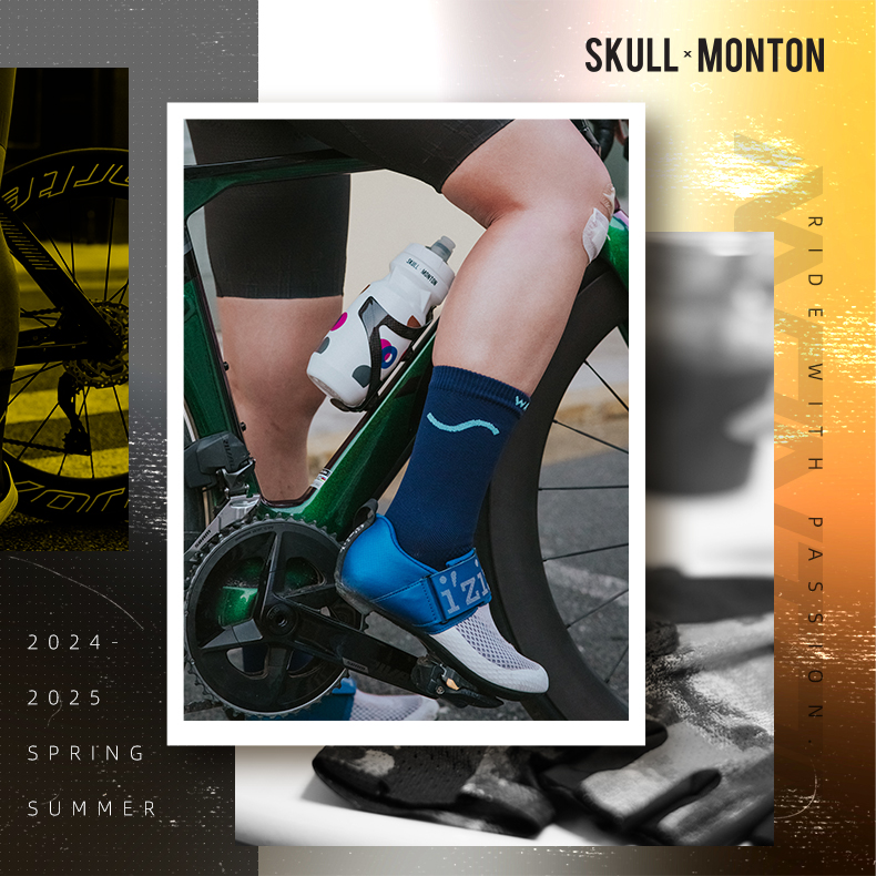 SKULL MONTON WOMENS CYCLING SOCKS 24-WATER