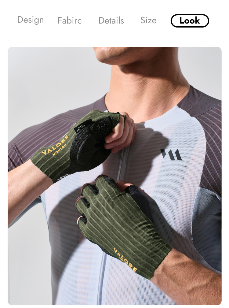 FINGERLESS CYCLING GLOVES VALORE MONTON ERA ARMY GREEN
