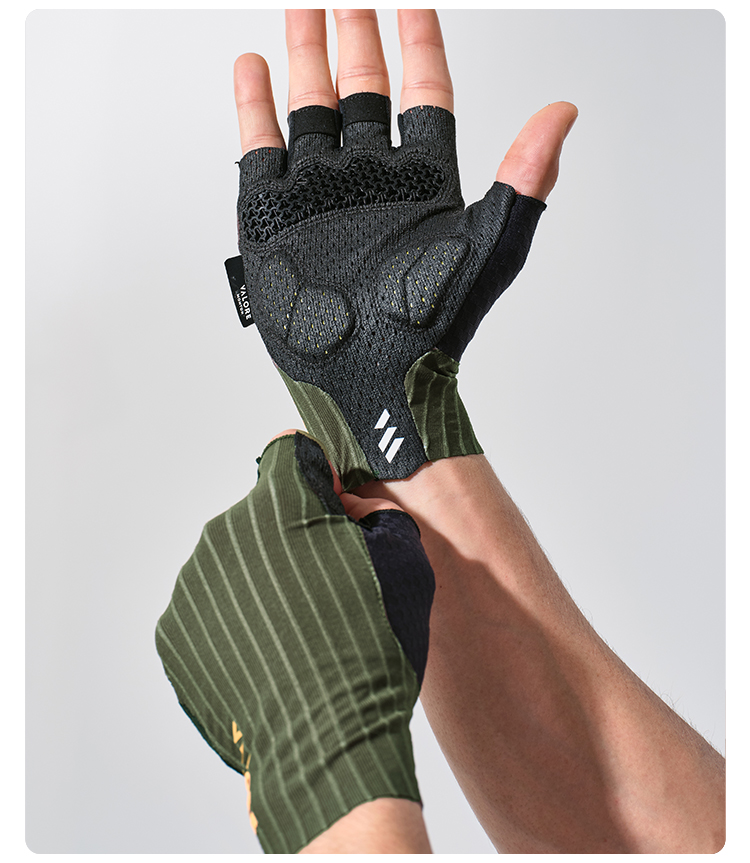 FINGERLESS CYCLING GLOVES VALORE MONTON ERA ARMY GREEN