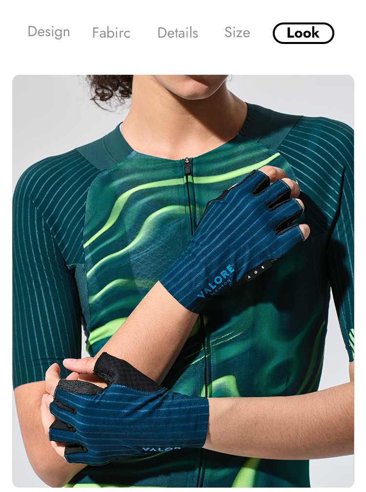 FINGERLESS CYCLING GLOVES VALORE MONTON ERA BLUE SAPPHIRE