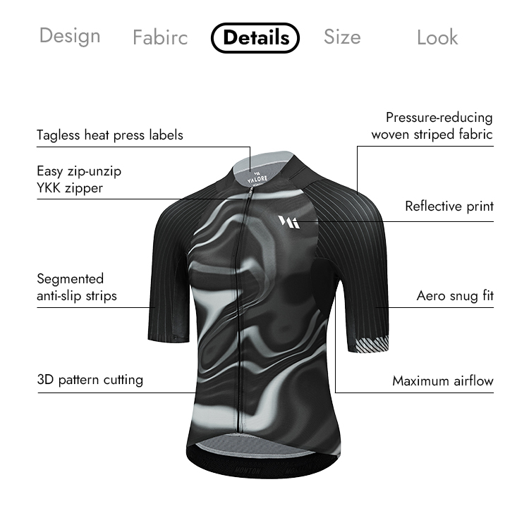 VALORE MONTON WOMENS JERSEY FLUIDITY BLACK
