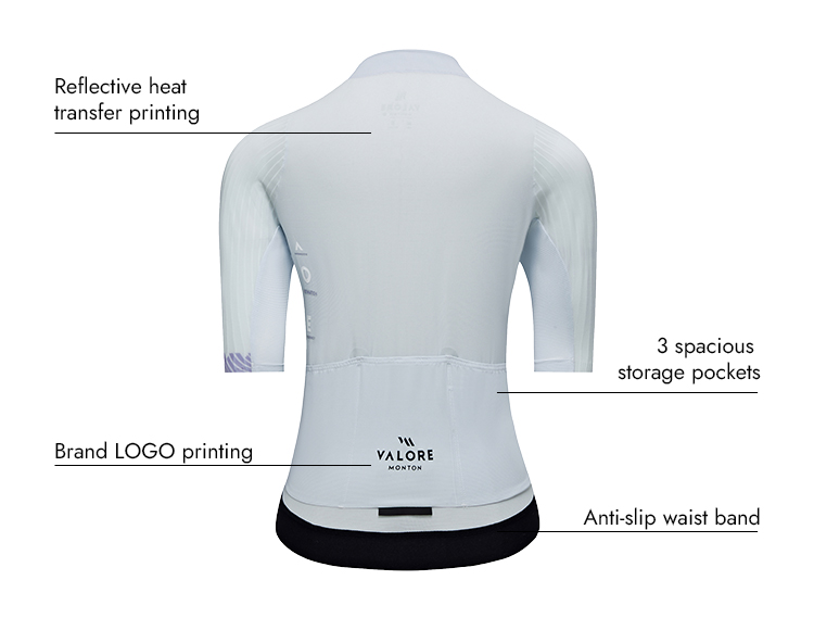 VALORE MONTON WOMENS JERSEY FLUIDITY WHITE PURPLE