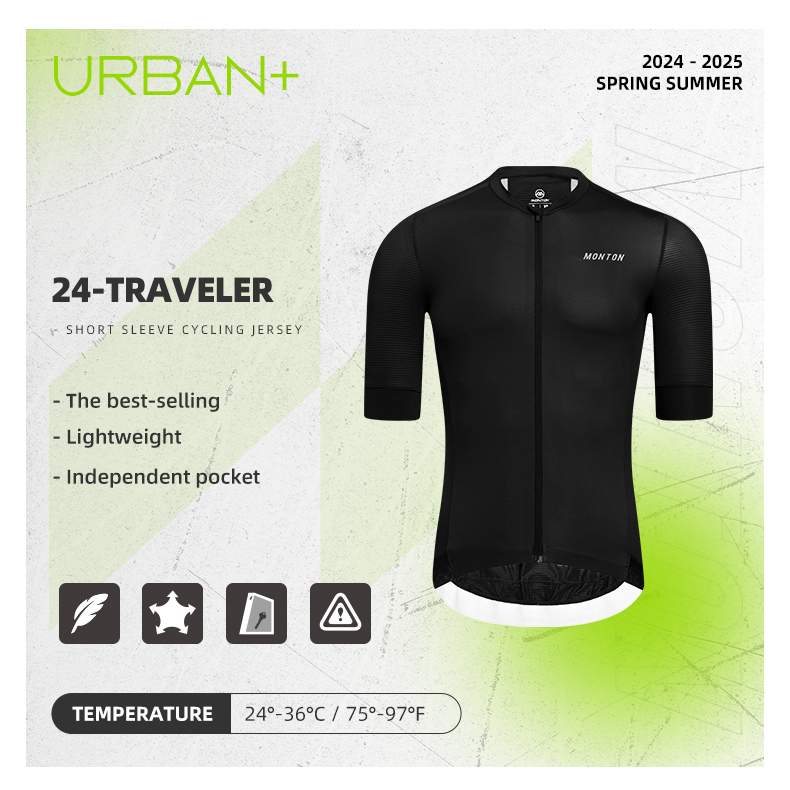 URBAN+ MENS JERSEY 24-TRAVELER BLACK