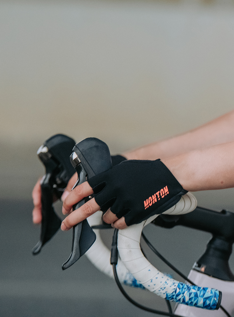 CYCLING GLOVES HALF FINGER SHADOW BLACK