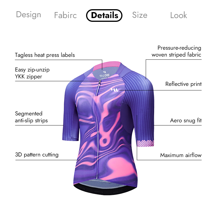 VALORE MONTON WOMENS JERSEY FLUIDITY FLUIDITY PURPLE