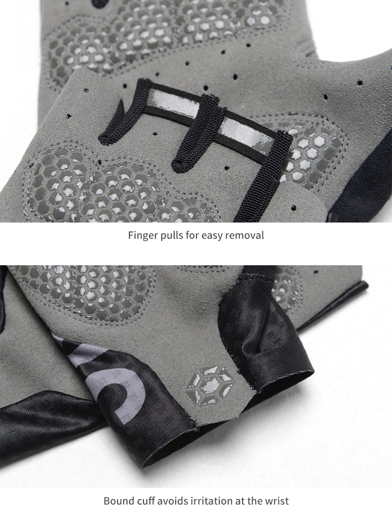 SKULL MONTON CYCLING GLOVES HALF FINGER SKMT BLACK